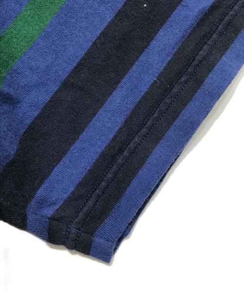 WTAPS（ダブルタップス）WTAPS (ダブルタップス) ボーダーTシャツ ネイビー×グリーン サイズ:２の古着・服飾アイテム