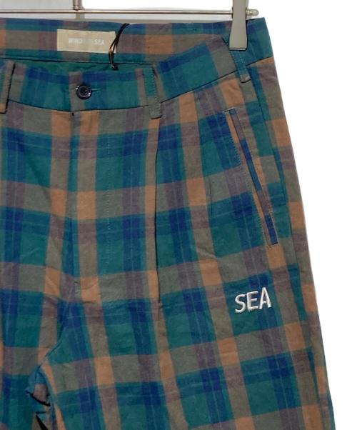 WIND AND SEA（ウィンダンシー）WIND AND SEA (ウィンダンシー) チェックパンツ ブラウン×グリーン サイズ:Mの古着・服飾アイテム