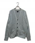 FTCエフティーシー）の古着「CABLE KNIT CARDIGAN」｜ブルー