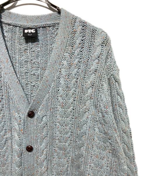 FTC（エフティーシー）FTC (エフティーシー) CABLE KNIT CARDIGAN ブルー サイズ:XLの古着・服飾アイテム