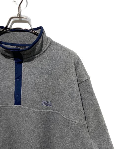 SEDAN ALL-PURPOSE（セダンオールパーパス）SEDAN ALL-PURPOSE (セダンオールパーパス) Fleece Snap Pullover グレー サイズ:XLの古着・服飾アイテム