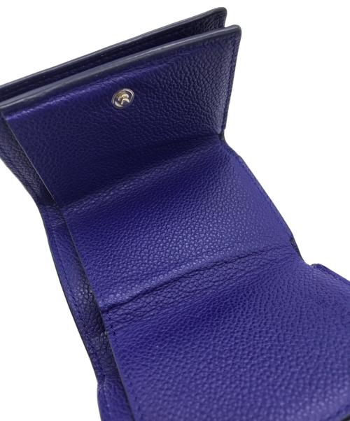 Saint Laurent Paris（サンローランパリ）Saint Laurent Paris (サンローランパリ) コンパクトウォレット ブルーの古着・服飾アイテム