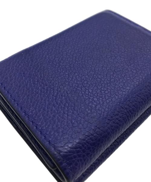 Saint Laurent Paris（サンローランパリ）Saint Laurent Paris (サンローランパリ) コンパクトウォレット ブルーの古着・服飾アイテム