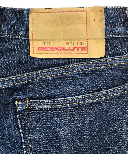RESOLUTE（リゾルト）RESOLUTE (リゾルト) RESOLUTE 712ワンウォッシュデニム インディゴ サイズ:32×31の古着・服飾アイテム