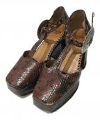 TOGA PULLAトーガ プルラ）の古着「Platform metal pumps」｜ブラウン