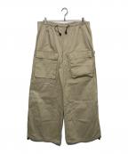 MM6 Maison Margielaエムエムシックスメゾンマルジェラ）の古着「ベローズポケット ラウンジパンツ」｜ベージュ