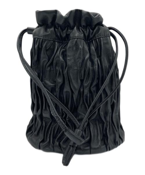 GANNI（ガニー）Ganni (ガニー) 巾着ポーチ ブラックの古着・服飾アイテム