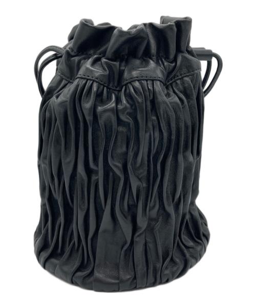 GANNI（ガニー）Ganni (ガニー) 巾着ポーチ ブラックの古着・服飾アイテム