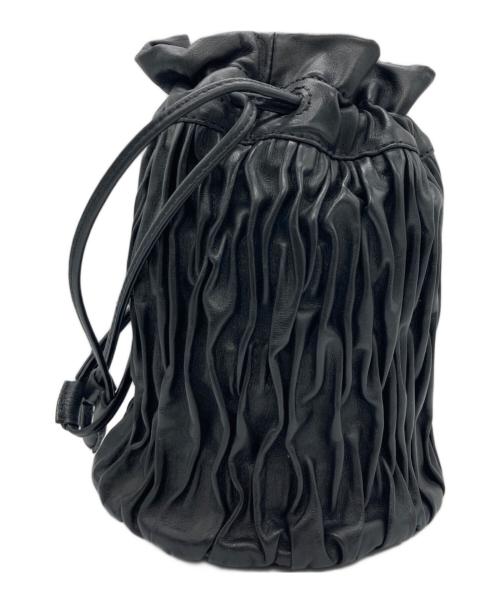 GANNI（ガニー）Ganni (ガニー) 巾着ポーチ ブラックの古着・服飾アイテム