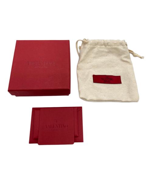 VALENTINO（ヴァレンティノ）VALENTINO (ヴァレンティノ) レザーブレスレット ブラック×レッドの古着・服飾アイテム