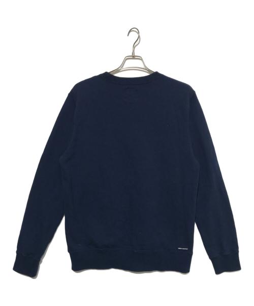 uniform experiment（ユニフォームエクスペリメント）uniform experiment (ユニフォームエクスペリメント) AUTHENTIC LOGO CREWNECK SWEAT ネイビー サイズ:２の古着・服飾アイテム