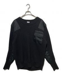 Swedish Army（スウェーデン軍）の古着「切替ニット」｜ブラック