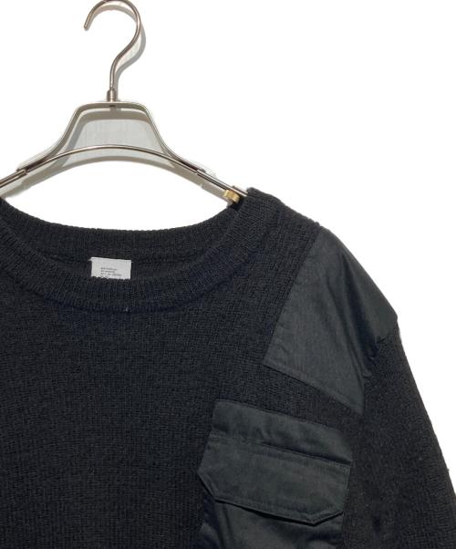 Swedish Army（スウェーデン軍）Swedish Army (スウェーデン軍) 切替ニット ブラック サイズ:56の古着・服飾アイテム