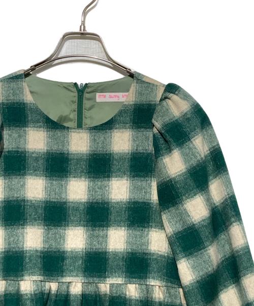 little sunny bite（リトルサニーバイト）little sunny bite (リトルサニーバイト) チェックティアードワンピース グリーン×ホワイト サイズ:Sの古着・服飾アイテム