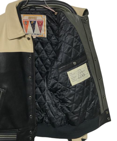 AVIREX（アヴィレックス）AVIREX (アヴィレックス) STADIUM JACKET WILD BEARS ブラック×ホワイト サイズ:Fの古着・服飾アイテム