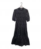 HER LIP TOハーリップトゥ）の古着「Autumn Floral Tiered Long Dress」｜ブラック