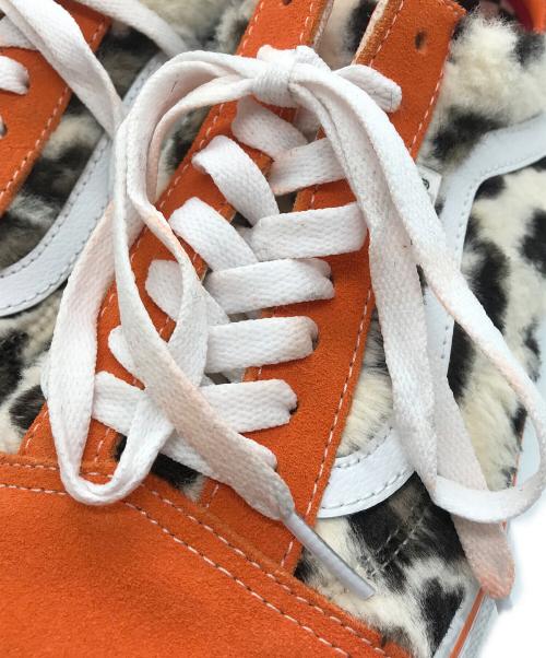 VANS（ヴァンズ）VANS (バンズ) Supreme (シュプリーム) Leopard Old Skool オレンジ×ホワイト サイズ:28の古着・服飾アイテム