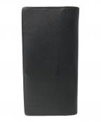 PRADAプラダ）の古着「サフィアーノロングウォレット」｜ブラック