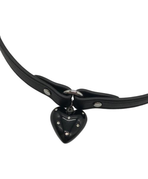 COACH（コーチ）COACH (コーチ) ハートチャームレザーチョーカー ブラックの古着・服飾アイテム