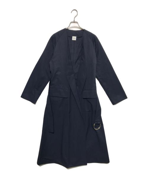 ELIN（エリン）ELIN (エリン) STUDIOUS (ステュディオス) 別注 LADY NO COLLAR TRENCH COAT ネイビー サイズ:36の古着・服飾アイテム