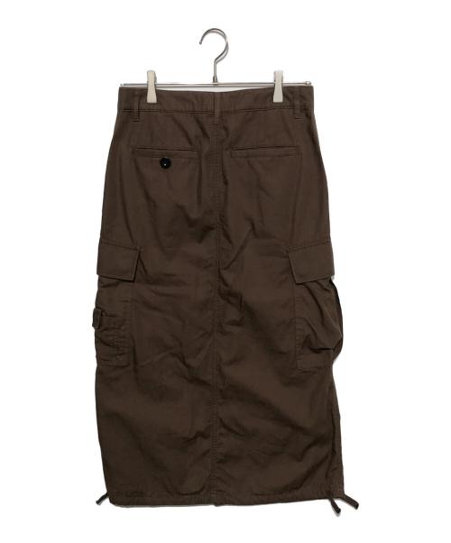 COACH（コーチ）COACH (コーチ) カーゴ マキシ スカート・オーガニック コットン ブラウンの古着・服飾アイテム
