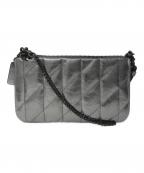 COACHコーチ）の古着「ポーチ バッグ・キルティング」｜シルバー