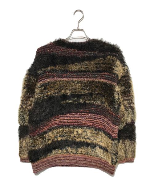 Mame Kurogouchi（マメクロゴウチ）mame kurogouchi (マメクロゴウチ) Mountainscape Gradation Knitted Pullover ベージュ×ピンク サイズ:1の古着・服飾アイテム