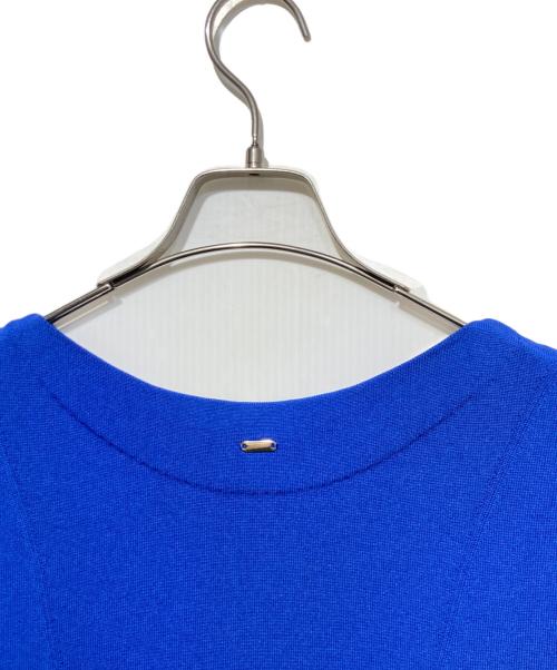 JENNE（ジェンヌ）JENNE (ジェンヌ) フレンチスリーブ フレアニットワンピース ブルー サイズ:Sの古着・服飾アイテム