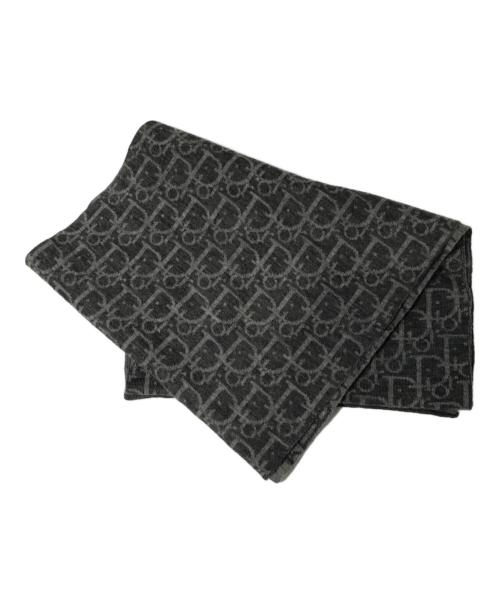 DIOR HOMME（ディオール オム）Dior Homme (ディオール オム) 総柄ウールマフラー グレーの古着・服飾アイテム