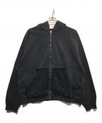 BALENCIAGAバレンシアガ）の古着「Tape Type Ripped Pocket Hoodie」｜ブラック