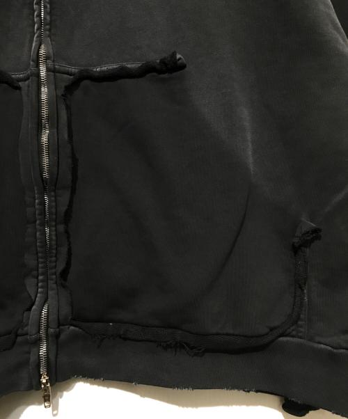 BALENCIAGA（バレンシアガ）BALENCIAGA (バレンシアガ) Tape Type Ripped Pocket Hoodie ブラック サイズ:Lの古着・服飾アイテム