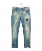 DOLCE & GABBANAドルチェ＆ガッバーナ）の古着「タイトフィットダメージ加工デニム」｜インディゴ