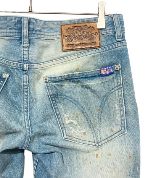 DOLCE & GABBANA（ドルチェ＆ガッバーナ）DOLCE & GABBANA (ドルチェ＆ガッバーナ) タイトフィットダメージ加工デニム インディゴ サイズ:30の古着・服飾アイテム