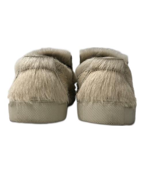 DRIES VAN NOTEN（ドリスヴァンノッテン）DRIES VAN NOTEN (ドリスヴァンノッテン) ハラコスリッポン ホワイト サイズ:35の古着・服飾アイテム