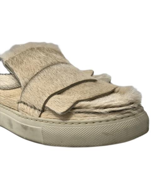 DRIES VAN NOTEN（ドリスヴァンノッテン）DRIES VAN NOTEN (ドリスヴァンノッテン) ハラコスリッポン ホワイト サイズ:35の古着・服飾アイテム