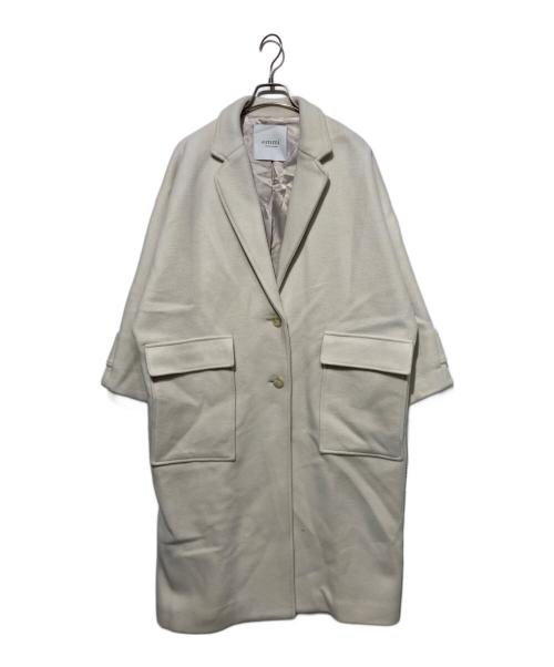 emmi（エミ）emmi (エミ) リサイクルウールロングコート ホワイト サイズ:Ｓ 未使用品の古着・服飾アイテム