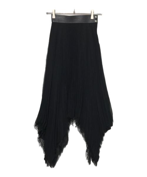 LOEWE（ロエベ）LOEWE (ロエベ) プリーツスカート ブラック サイズ:32の古着・服飾アイテム