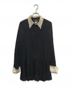 CHANELシャネル）の古着「ディタッチャブルシルクブラウス」｜ブラック