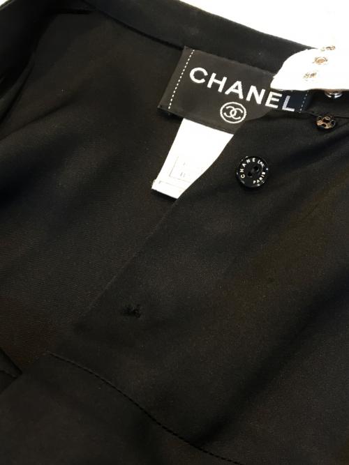 CHANEL（シャネル）CHANEL (シャネル) ディタッチャブルシルクブラウス ブラック サイズ:36の古着・服飾アイテム