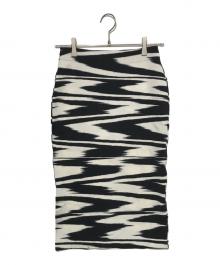 missoni（ミッソーニ）の古着「ニットスカート」｜ブラック×ホワイト