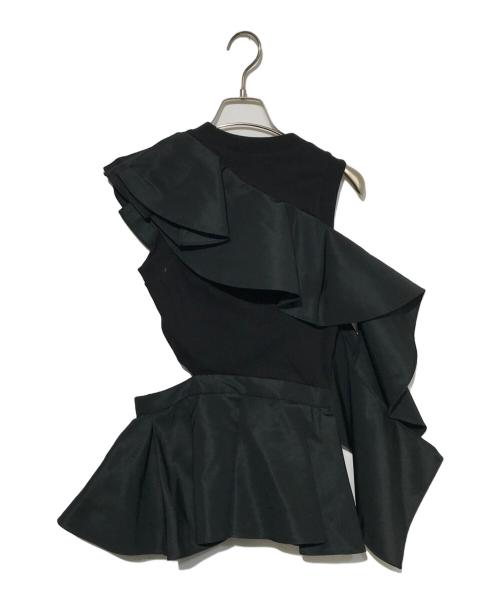 ALEXANDER McQUEEN（アレキサンダーマックイーン）ALEXANDER McQUEEN (アレキサンダーマックイーン) ラッフルカットソー ブラック サイズ:36の古着・服飾アイテム