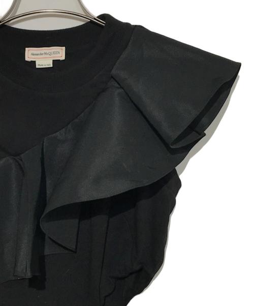 ALEXANDER McQUEEN（アレキサンダーマックイーン）ALEXANDER McQUEEN (アレキサンダーマックイーン) ラッフルカットソー ブラック サイズ:36の古着・服飾アイテム