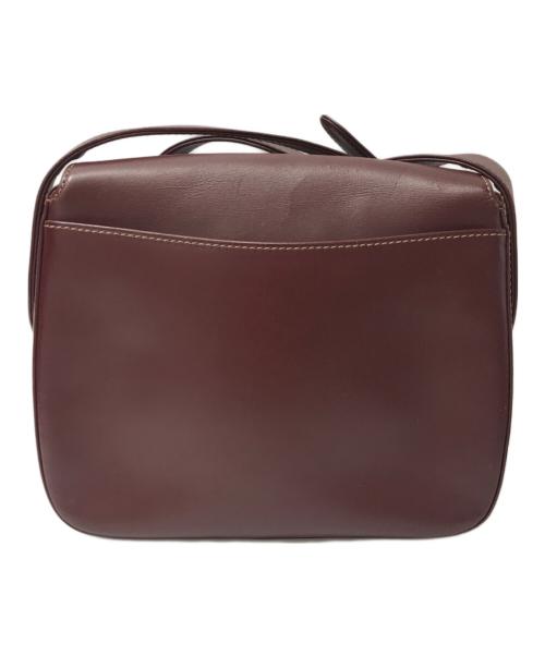 Cartier（カルティエ）Cartier (カルティエ) マストラインフラップショルダーバッグ ボルドーの古着・服飾アイテム