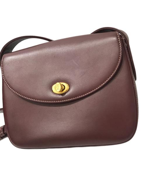 Cartier（カルティエ）Cartier (カルティエ) マストラインフラップショルダーバッグ ボルドーの古着・服飾アイテム