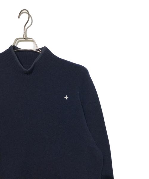 STONE ISLAND（ストーンアイランド）STONE ISLAND (ストーンアイランド) brushed wool blend pullover sweater ネイビー サイズ:L 未使用品の古着・服飾アイテム