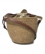 Chloe×Mifukoクロエ×ミフコ）の古着「WOODY/ウッディスモールバスケットバッグ」｜ベージュ