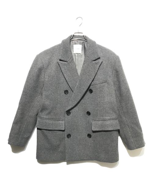 CLANE（クラネ）CLANE (クラネ) OVER SHOULDER PEAKED LAPEL COAT グレー サイズ:1の古着・服飾アイテム