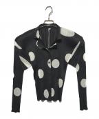 PLEATS PLEASEプリーツプリーズ）の古着「ライムドットシャツジャケット」｜ブラック