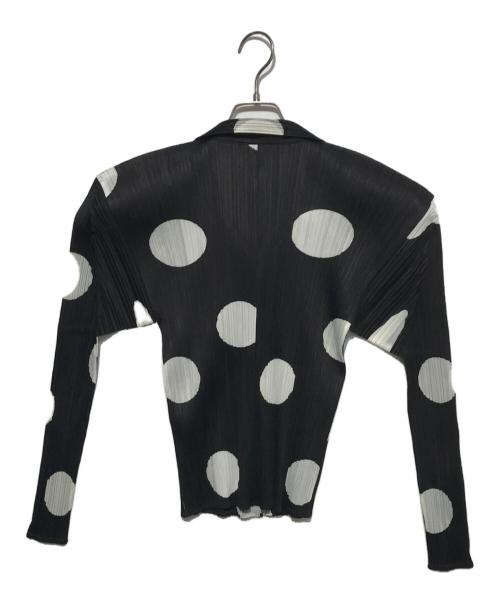 PLEATS PLEASE（プリーツプリーズ）PLEATS PLEASE (プリーツプリーズ) ライムドットシャツジャケット ブラック サイズ:3の古着・服飾アイテム