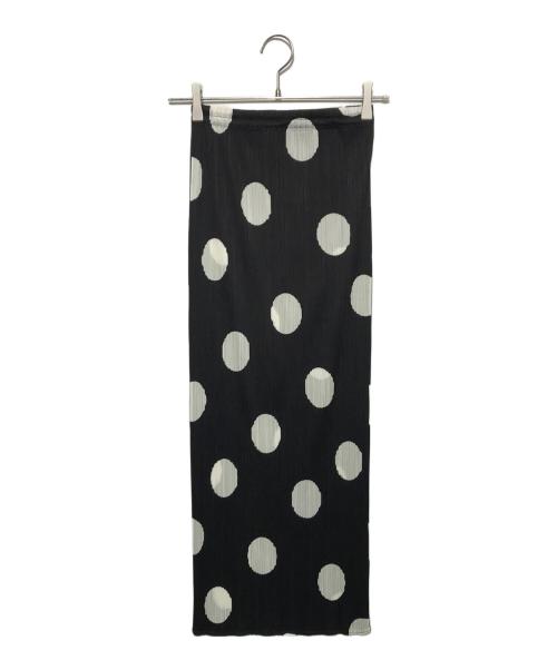 PLEATS PLEASE（プリーツプリーズ）PLEATS PLEASE (プリーツプリーズ) ライムドットロングスカート ブラック サイズ:3の古着・服飾アイテム